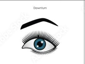 Photo example of downturned eyes